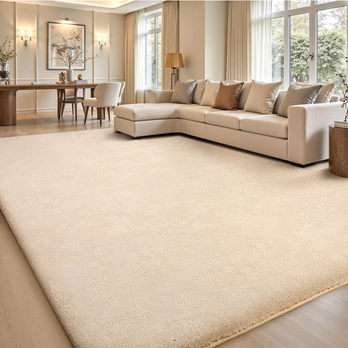 Teppich kurzflor weich creme - kurzflor,