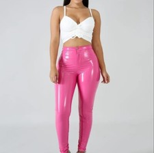Schmale hose slim fit - fit, pu-leder