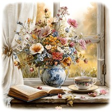 Wandbild Blumen Vintage