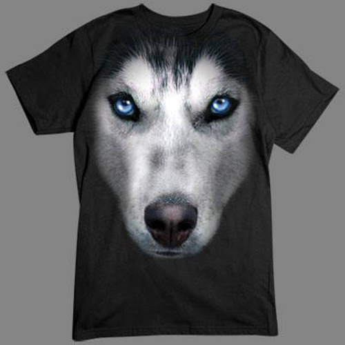 Shirt hunderasse husky face - t-shirt,