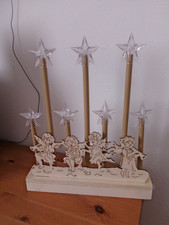 Advents/Weihnachtsleuchter mit Engeln beleuchtbar Holz