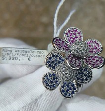 BLÜTENRING 750 WEIẞGOLD 18