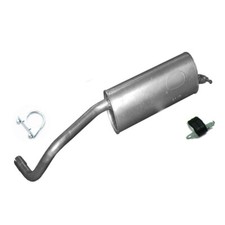 Endschalldämpfer Auspuff+Anbausatz für Seat Ibiza III Skoda Fabia II TOP NEU