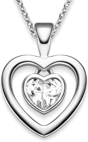Herzkette silber 925 gold - /,