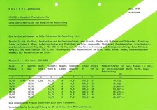 Neuero Gras- Gärfutter- Silos, orig. Preisliste 1978