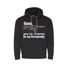 Hoodie Hans get ze 7,92 x 33mm kurz Stg44 Sturmgewehr Pullover Pulli#31359
