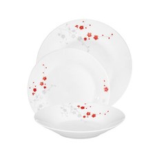 Tafelservice Essservice Tellerset Geschirrset 6 Personen 18-tlg Porzellan weiß