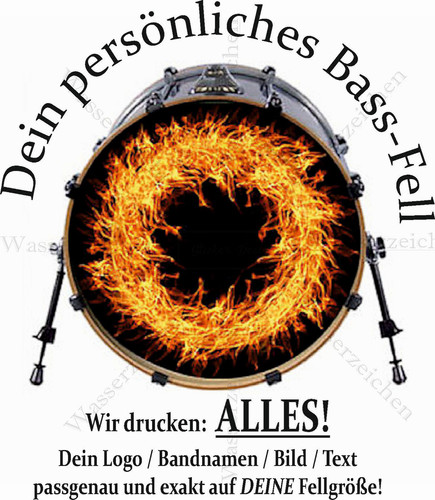 Bassdrum aufkleber folie - aufkleber, 22