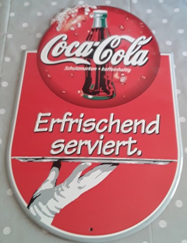 Coca cola blechschild - cola,