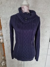 QS by S.Oliver Rollkragen Strick Pullover lila blau Gr.L Top