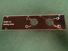 Saupe Hobbymat , MD65 , SD300 , Schalterplatte , 3800 - 0703 , gebohrt