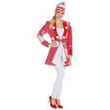 PxP 118254 - Jacke rot/weiß - Größe 36-46 - Karneval Uniform Jacket Frack
