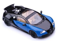 BUGATTI Veyron - moveable rear wing  - blue / black - Mortal 1:64