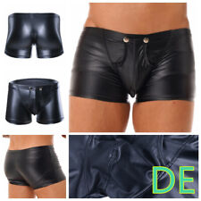 DE Sexy Herren Wetlook Lackleder Boxer Slip Shorts Unterhose Dessous Reizwäsche 