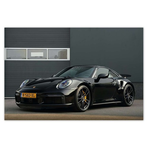 Banner fahne schwarzes porsche - banner,