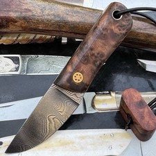 Custom Messer Damastmesser Sammlermesser  Schmiede Balbach Thuja-Maser Knife ?