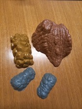 Felsstücke, Kunststoff - 4 Stück für Modellbau, Eisenbahn & Diorama Landschaft