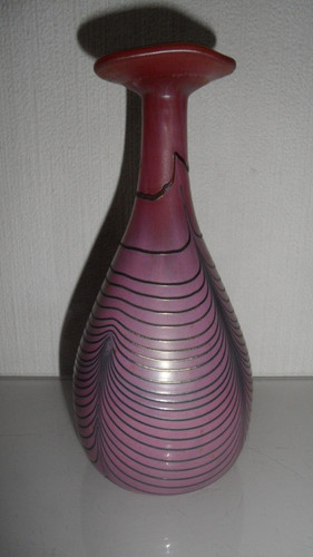 Vase glas eisch signiert - eisch,