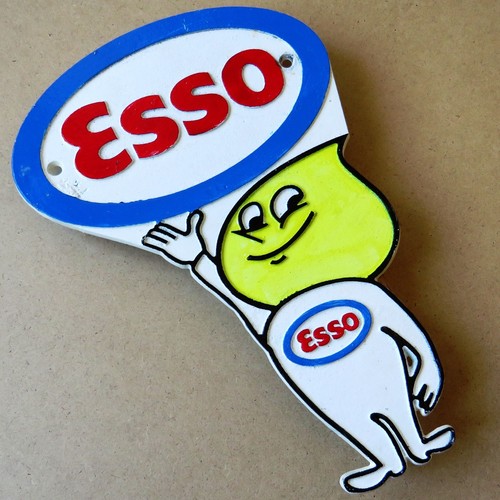 Esso max gusseisen schild - esso,