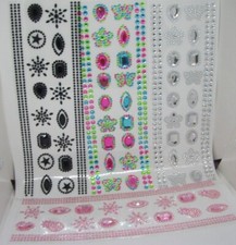 Strass Sticker Steine Steinchen Deko Selbstklebend Farbwahl Diamant Juwelen