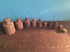 Kompletter Satz Gewichte 13kg. Krämerwaage Gusseisen Antik Waage