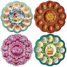 Tablett Teller für Ostereier Dekotablett Osterdeko Ostereierhalter 12 Eier 1Brot