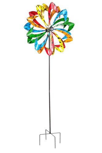 Metall doppel windrad 140x38cm - windrad,