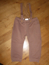 Latzhose von s. Oliver, Baby-Latzhose, braun-blau-beige kariert, Gr. 68