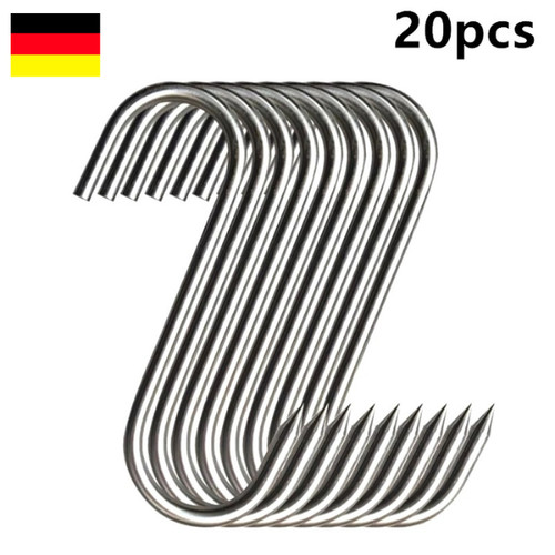 20x edelstahl fleischerhaken - edelstahl, s