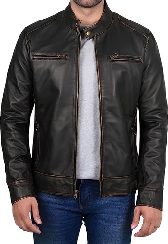 Herren lederjacke schwarz - herren,