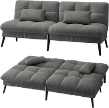 LUCKRACER Sofa 3 Sitzer Sofa Schlafsofa Mit Schlaffunktion, Überzug Futon Klapps