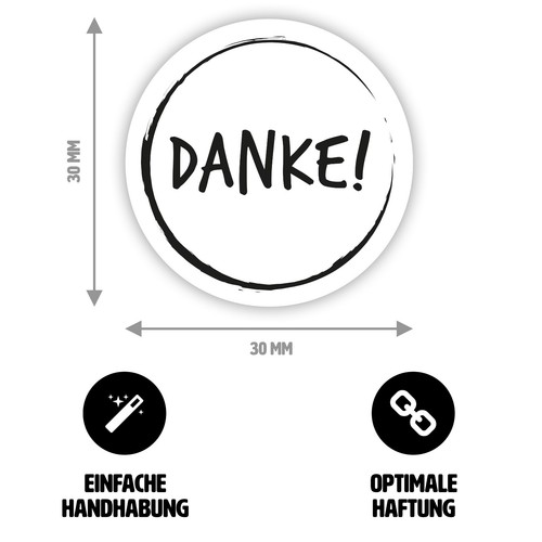 Stück aufkleber danke - stück,