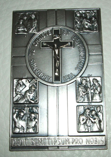 Religiöse relief silberplatte - relief,