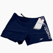 Speedo Badehose Jungen Blau Weiß Lycra Schwimmhose Schwimmshorts Neu OVP 152/164