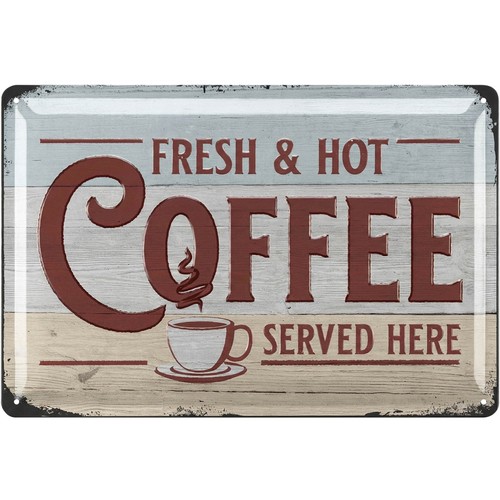 Blechschild kaffee retro - blechschild,