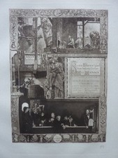 MAX KLINGER - Kupferdruck von 1910 "Diplom des Vereins der Spiritusfabrikanten"