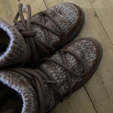 Inuikii Gr 39 Boot Winter Stiefeletten Strick Lammfell rostbraun neu