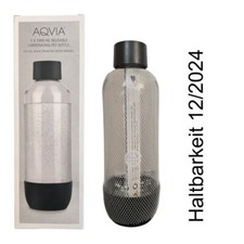 AQVIA 1L PET Flasche Sprudlerflasche Mindeshaltbarkeit abgelaufen 12/2024