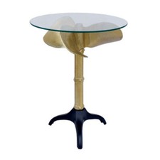 Edler Bistrotisch Gold Schwarz