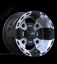 VBW Sport A1 Felge 10x6 ET-7 LK4/110 Silber/Schwarz ATV & Quad
