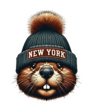 New York beaver rodent hat