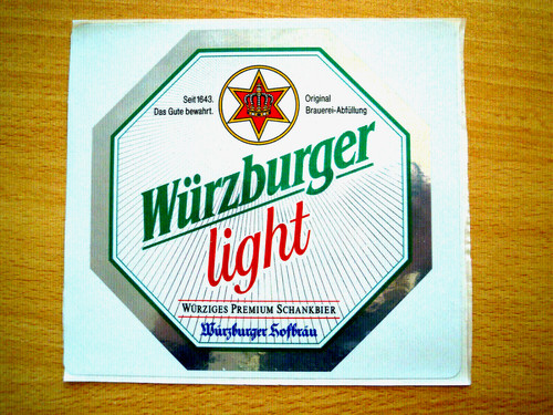 Aufkleber würzburger hofbräu - aufkleber,