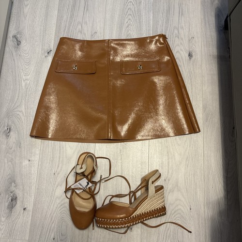 Mini rock lederlook braun mit - mini,