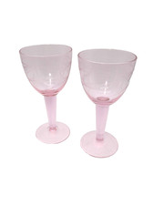 Ikea Glas Rosa Pralin Sektglas 2 Stück Weinglas 18 cm Vintage Retro Trinkglas