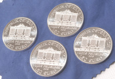 4 x 1oz Silbermünzen