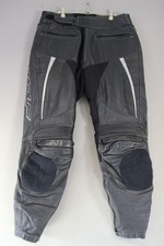 WOLF BRITISH MADE SCHWARZE LEDER BIKER HOSE MIT CE RÜSTUNG: TAILLE 40"/BEIN 33"