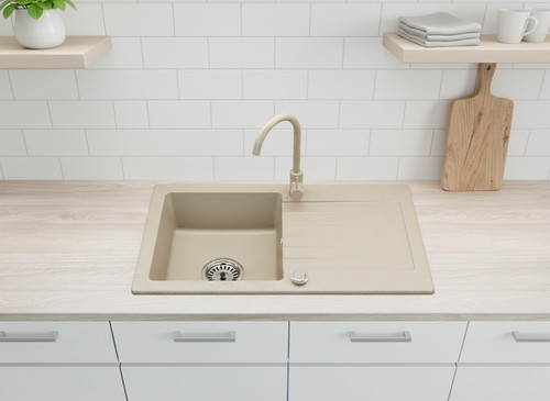 Granitspüle beige 75x43 cm - granitspüle, 75x43,5