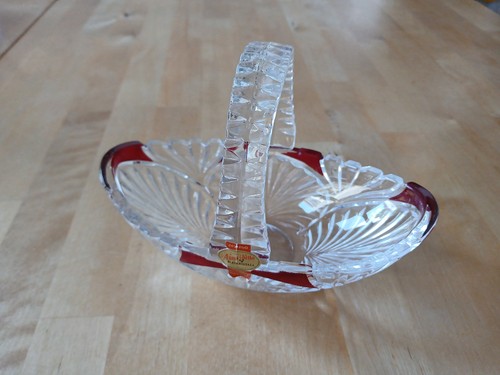 Bleikristall korb mit henkel - bleikristall,
