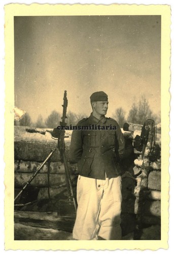 Orig foto soldat mit mg34 - orig.,
