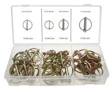 Klappsplinte-Sortiment Bolzensicherung Klappstecker 4,5 - 6 - 8 - 11 mm 50-tlg.